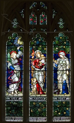 성녀 스페스와 성녀 카리타스와 성녀 피데스_by Edward Burne Jones_photo by Lawrence OP_in the church of St Mary Buscot_England.jpg